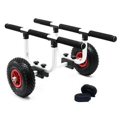 Image of Aluminium Transport Trolley for Kayaks, Canoes max. 90kg with ⌀ 26cm Tyres &amp; Adjustable Width