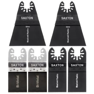 Image of 6 x Saxton Blades Mix (a) for Dewalt Wolf Stanley Worx Oscillating Multitools