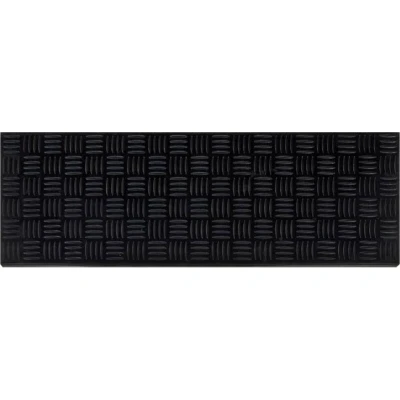 Image of vidaXL Black Rubber Stair Treads 10 Pack 25x75 cm Slip Resistant Step Mats for Indoor/Outdoor Use, Easy to Clean, Durable Staircase Safety Covers