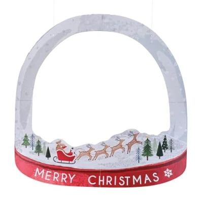 Image of Ginger Ray Christmas Photo Booth Snowgobe Selfie Frame, 70cm x