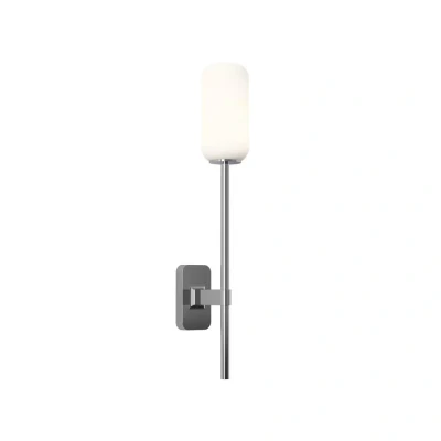 Image of Tacoma Single Grande Bathroom Wall Lamp Polished Chrome IP44, G9 (Shade Not Included)