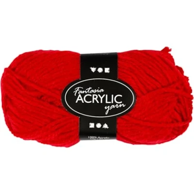 Image of Fantasia Acrylic Yarn, L: 80 m, red, 50g