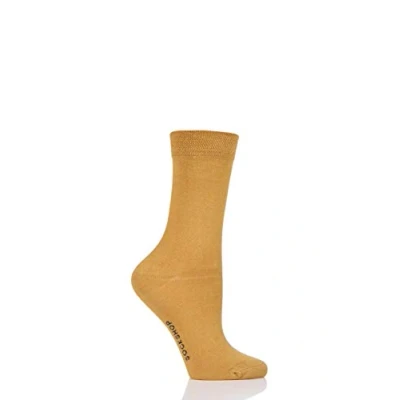 Image of 1 Pair Mellow Yellow Colour Burst Bamboo Socks with Smooth Toe Seams Ladies 4 8 SOCKSHOP
