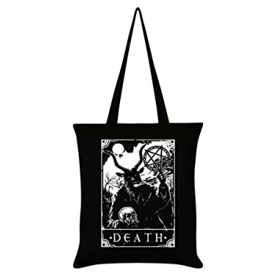 Image of Deadly Tarot Death Tote Bag Black 38x42cm