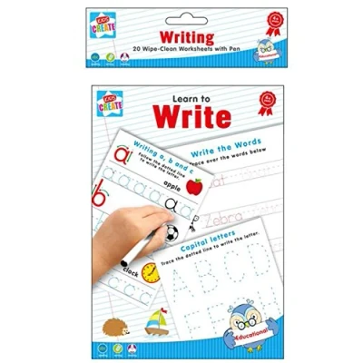 Image of Learn To Write 20 Wipe Clean Writing Worksheets with Pen