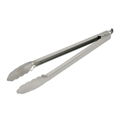 Image of Wiltshire Classic Kitchen Tongs 30cm, Cooking &amp; Serving Tongs, Salad Heavy Duty BBQ Heat Resistant Utensil, Stainless Steel Scalloped Function Head, Locking Mechanism, 30x7cm, Silver