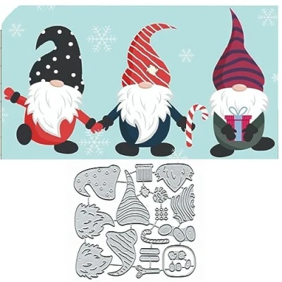 Image of Christmas Snata Easter Metal Die Cuts,Christmas Snowflake Santa Claus Cutting Dies Cut Stencils DIY Scrapbooking Decorative Embossing Paper Card Making