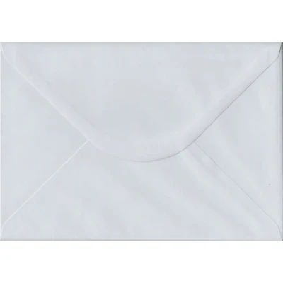 Image of Pack of 100 Pastel White 152mm x 216mm Gummed A5 Card Coloured Envelopes 100gsm Paper