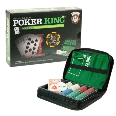Image of Funtime Gifts poker King travel set Casino game for groups or parties