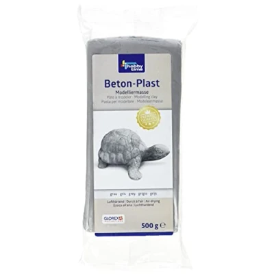 Image of Glorex 61780730 Concrete Plastic Modelling Clay, Grey, 14.5 x 6.5 3 cm