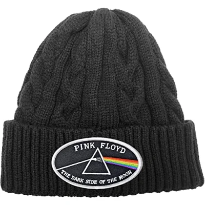 Image of Pink Floyd Beanie The Dark Side Of Moon White Border Black