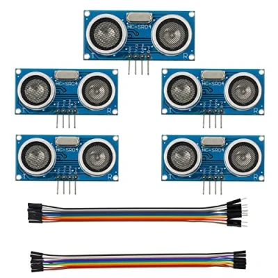Image of EPLZON HC SR04 Ultrasonic Module Distance Sensor fit for Arduino Robot XBee ZigBee (Pack of 5 pcs)