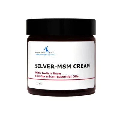 Image of Silver MSM Cream with Indian Rose and Geranium Essential Oils 60 ml