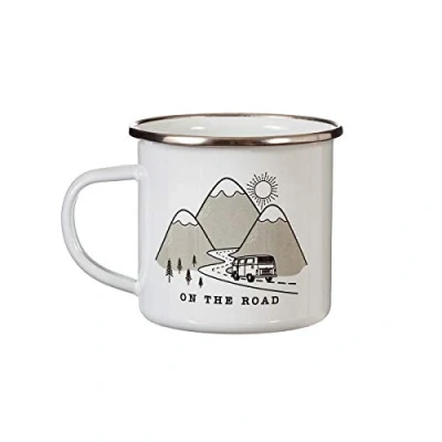 Image of Sass &amp; Belle On The Road Enamel White Mug