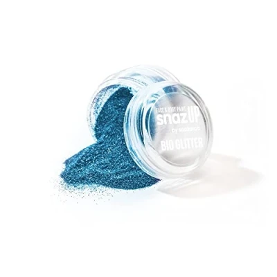 Image of Snazaroo Bio Glitter Face and Body Paint, Biodegradable Fine Gliter, Sky Blue Colour, 5g