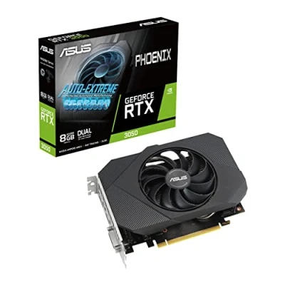 Image of ASUS Phoenix NVIDIA GeForce RTX 3050 Gaming Graphics Card (PCIe 4.0, 8GB GDDR6 memory, HDMI 2.1, DisplayPort 1.4a, Axial tech fan Design, Protective Backplate, Dual ball bearings, Auto Extreme)