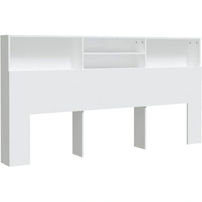 Image of vidaXL Headboard Cabinet White 200x19x103.5 cm