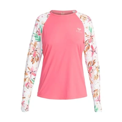 Image of Roxy Printed Long Sleeve Zipped Rash Vest for Women