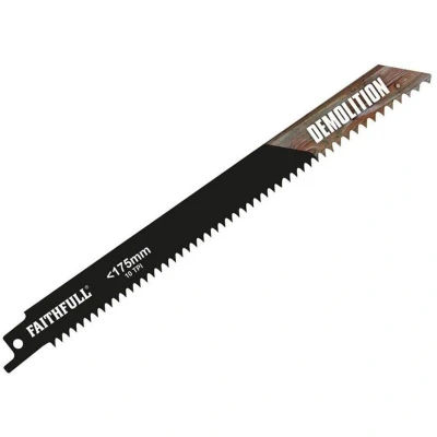 Image of Faithfull S1122HF Bi Metal Sabre Saw Blade Demolition 200mm 10 TPI (Pack 5) FAISBS1122HF