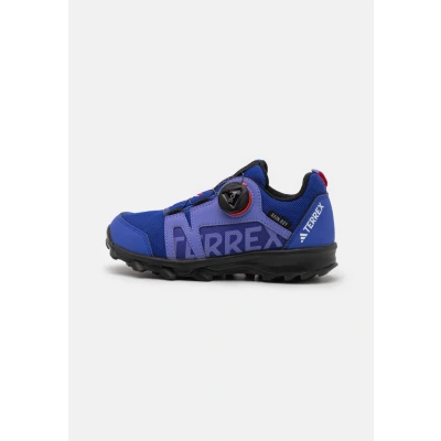 Image of Adidas Terrex Agravic BOA RAIN.RDY Trail Unisex Hiking shoes for kids, Size: 5, Semi lucid blue/footwear white/semi royal blue Synthetics/textile