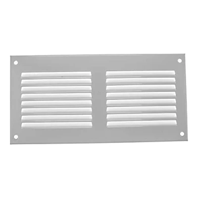 Image of Vent Systems 200 x 100 mm / 8&quot; 4&quot; Inch Air Cover White Metal Return Grill with Built in Pest Guard Screen HVAC for Home Improvement Duct