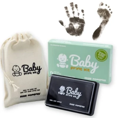 Image of Baby footprint kit &amp; Handprint Safe Black Ink Pad Capture your baby&#039;s cute hands and feet with our Hand lifetime inkpad guarantee