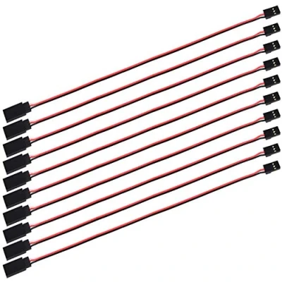 Image of 10pcs 200mm Male to Female JR Plug RC Remote Control Servo Extension Lead Wire Cable