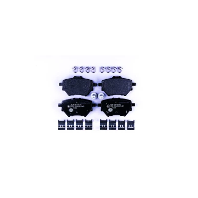 Image of 1612911480 brake pad set HELLA 8DB 355 020 991 with acoustic wear warning caliper screws accessories PEUGEOT: 308 II Hatchback