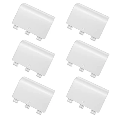 Image of OTOTEC 6PCS Replacement Battery Door Covers Cases Protectors Back Shell Cover Compatible with Xbox Series X S Console White Plastic Accessories