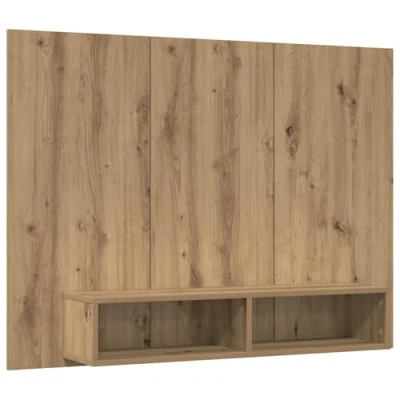 Image of vidaXL Wall TV Cabinet Artisan oak Engineered wood