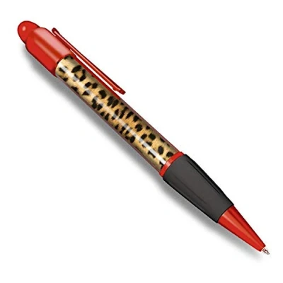Image of Destination Vinyl ltd Beautiful and comfortable Red Ballpoint Pen (Black Ink) Wild Animal Leopard Cat Fur Print #46429