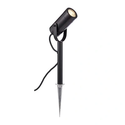 Image of Palin Outdoor Spike Light Matt Black, Glass IP44, GU10