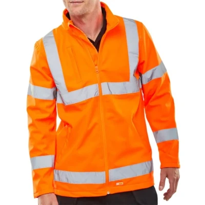 Image of BeeSwift SS20471ORM Soft Shell Jacket High Visibility, Medium, Orange