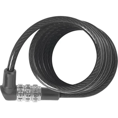 Image of ABUS spiral cable lock 3506C 6 mm thick, flexible combination security level 1 120 cm Black