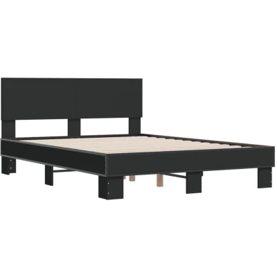 Image of vidaXL Bed Frame without Mattress Black 140x200 cm