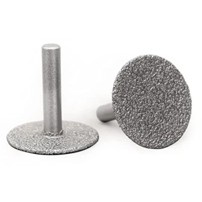 Image of SHDIATOOL Vacuum brazed Diamond Discs 2pcs Dia 40mm with 8mm Shank for Cutting Grinding and Engraving Mini Saw Blade