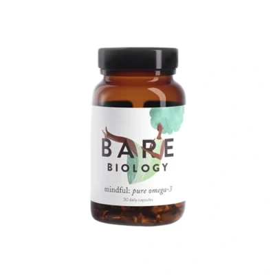 Image of Bare Biology Omega 3 Fish Oil Mindful Capsules (30 Servings) DHA 560mg, Supports Brain Function &amp; Eye Health, Super Strength/Sustainably Sourced