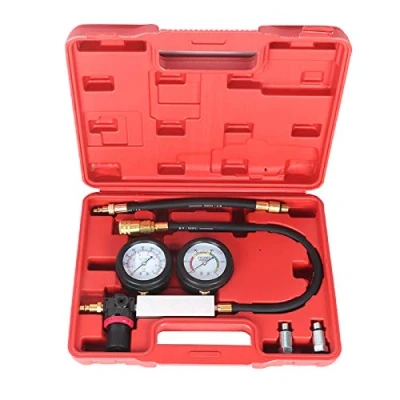 Image of Trintion Oil Pressure Tester Maximum 100 PSI Cylinder Car Petrol Box Meter Gauge Tool Kit