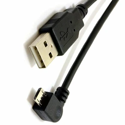 Image of iSeventy9 2m 6ft Micro USB Charge and Sync Cable Right Angle M/M Black