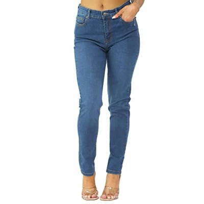 Image of MYT Womens High Waist Jeans Ladies Skinny Fit Stretch Denim Pants Size Blue 16