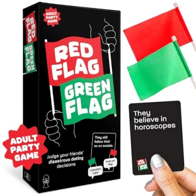 Image of Lucky Egg Fun Red Flag Green Party Game to Judge your Friends Dating Decisions 230 Diverse Questions Board for Adults, Adult Games, Games Grown Ups, Funny