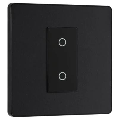 Image of BG Electrical PCDMBTDM1B Matt Black Evolve 1 Gang 200W Trailing Edge Master Touch Dimmer Insert