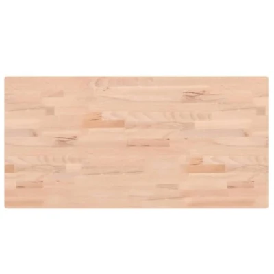 Image of vidaXL Table Top Replacement Dining Rectangular Solid Beech Wood 100x50x2.5 cm Side Bar/Legs