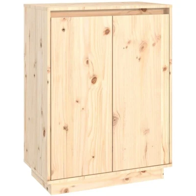 Image of vidaXL Shoe Cabinet 60x35x80 cm Solid Wood Pine