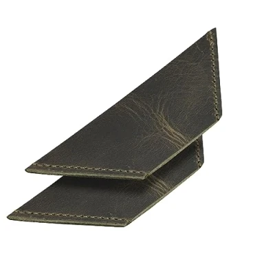 Image of Londo Genuine Leather Handmade Bookmark (Set of 2) (Green, Triangle)