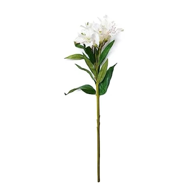 Image of Ferris Heart Sloane Luxury Artificial NEW White Alstroemeria Lily, Floral Decor, Floristry