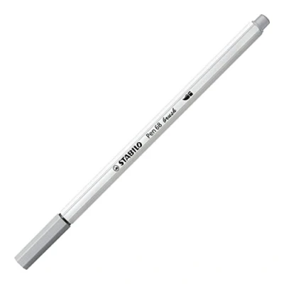 Image of Premium Fibre Tip Pen with brush STABILO 68 Pack of 1 Medium Cold Grey