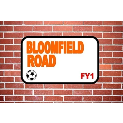 Image of Inga Blackpool Bloomfield Road Metal Door Sign Decoration Props Plaque 8X12 inch