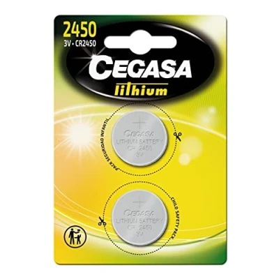 Image of CEGASA CR2450 Pack 2 Lithium Button Cell Batteries