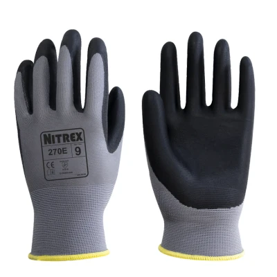 Image of NITREX 270E Work Gloves Pack of 10 Safety with Enhanced Grip Protective Workwear for Various Workplace Hazards Size